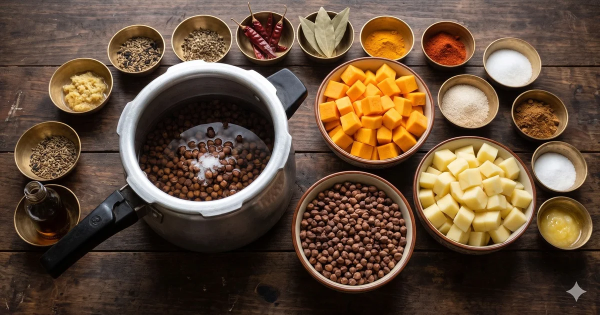 Kumror Chokka (Pumpkin and Black Chickpea Curry) — image 2