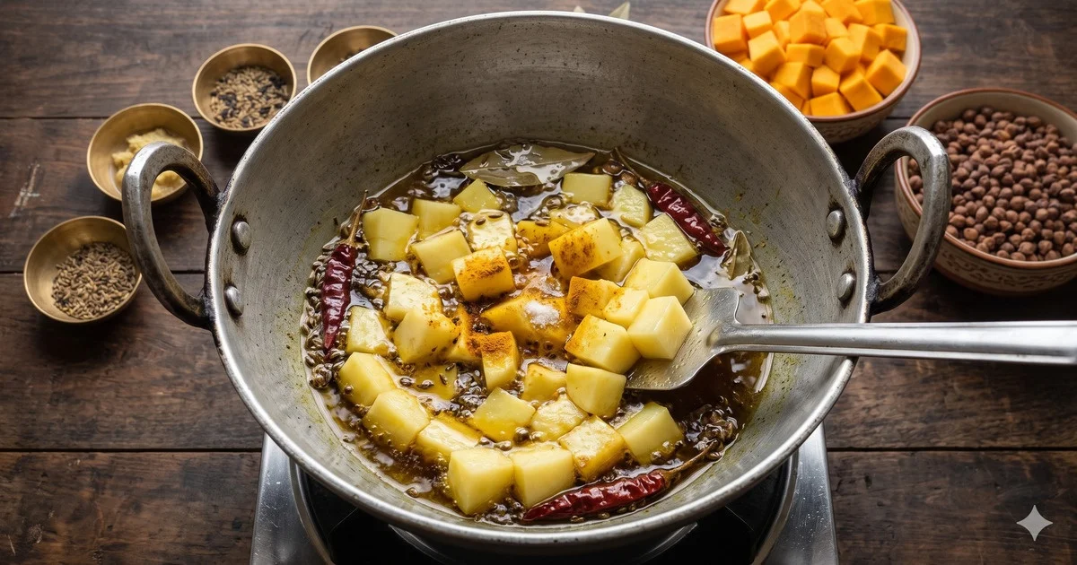 Kumror Chokka (Pumpkin and Black Chickpea Curry) — image 3
