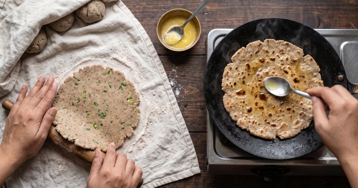 Kuttu Paratha — step 8