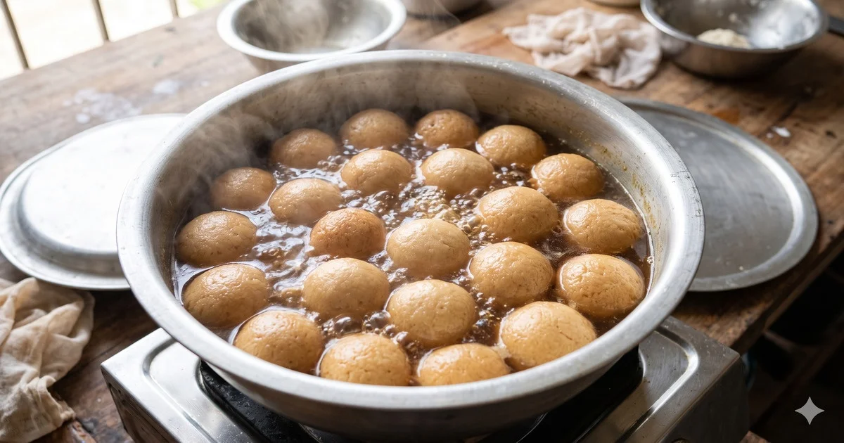 Nolen Gurer Rosogolla (Date Palm Jaggery Rasgulla) — image 4