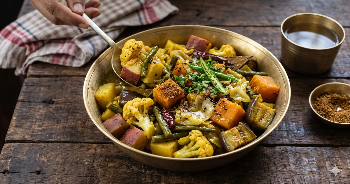 Panchmishali Torkari (Bengali Mixed Vegetable Curry)
