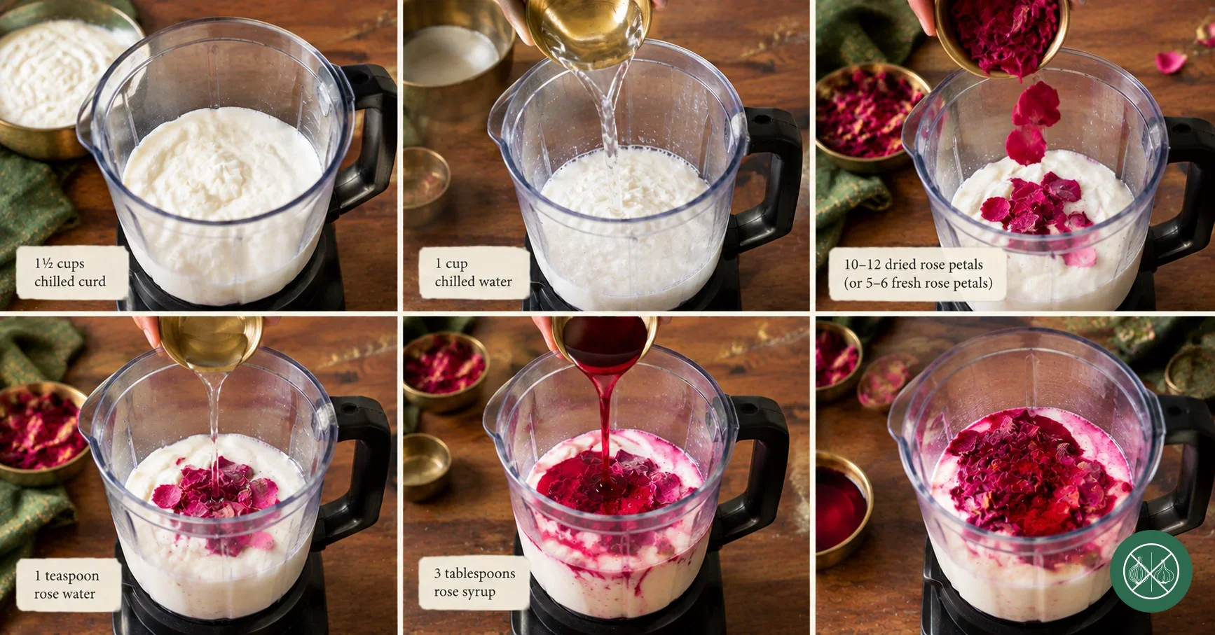 Rose Lassi — step 1