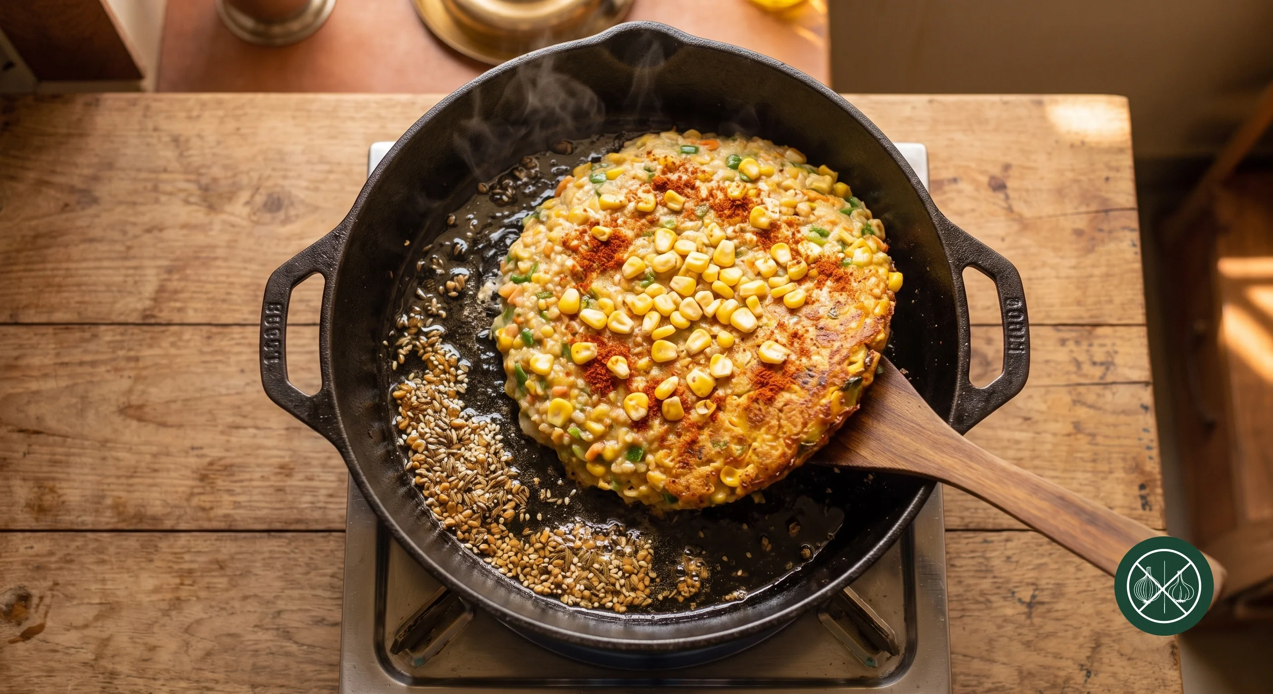 Sweet Corn Handwa — step 4