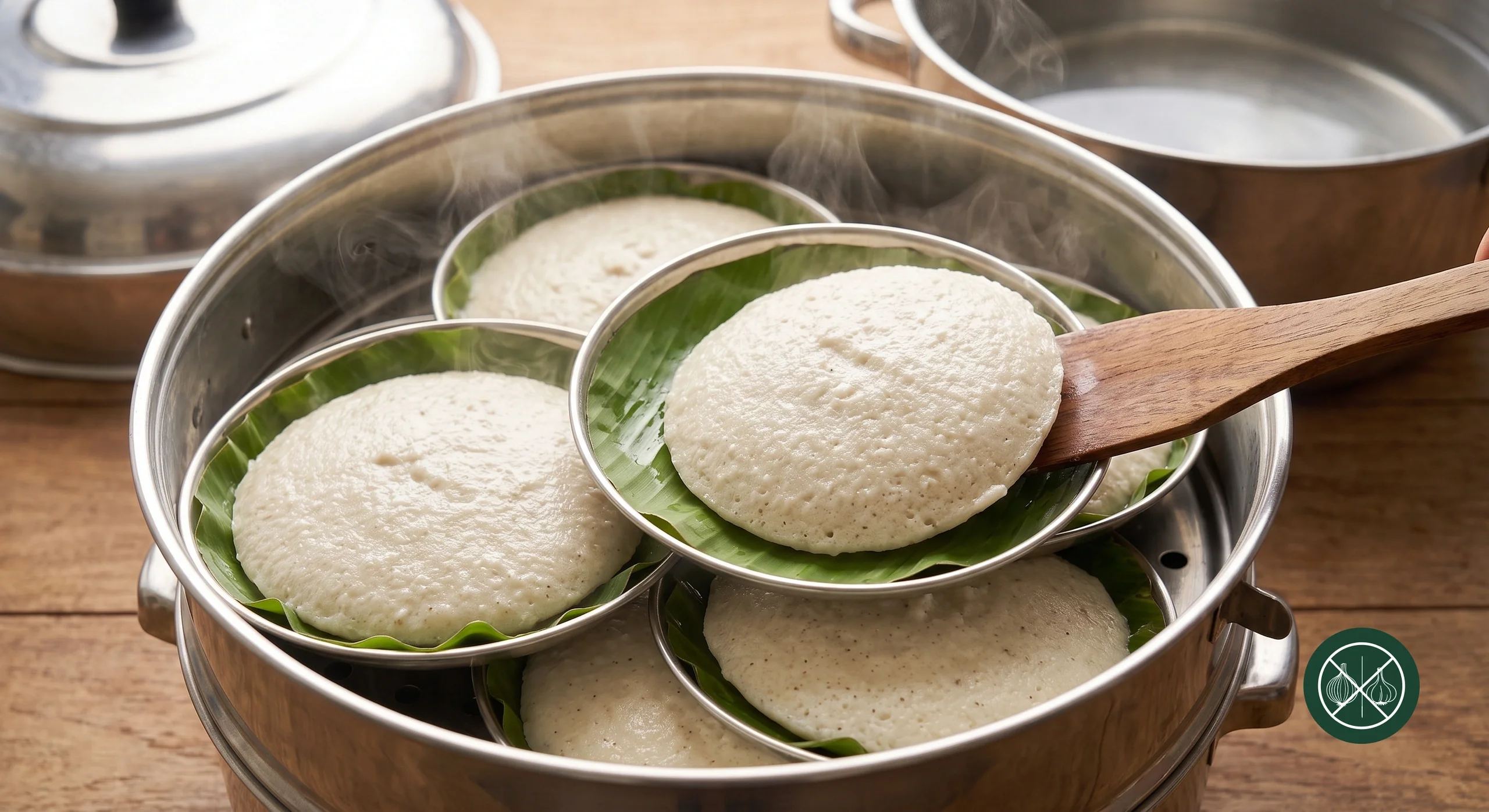 Tatte Idli with Coconut Chutney and Podi — image 3