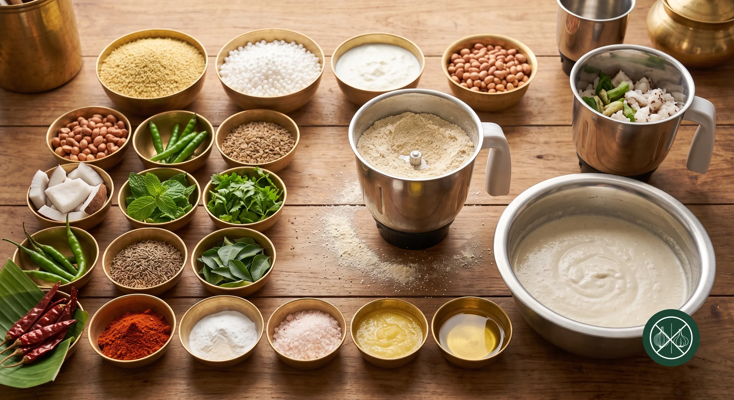 Tatte Idli with Coconut Chutney and Podi — image 4
